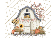 Vintage Cottagecore Barn PNG Clipart, Farmhouse Style Product Image 4
