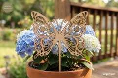 Butterflies Garden Stakes SVG Bundle | Glowforge | Laser Cut Product Image 5