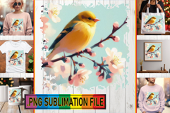 LUMINOUS Sublimation TSHIRT PNG, Birds Product Image 1