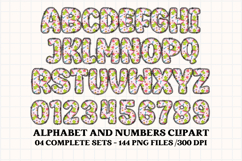 Springtime Alphabet png, letters doodle, springtime clipart Product Image 4