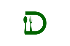 D Food Spoon Fork Restaurant Logo Product Image 1