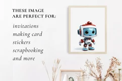 Cute Christmas Robot Sublimation Clipart, Robot png Product Image 3