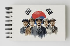 Diverse Korean Independence Era Figures Taegeukgi PNG Product Image 5