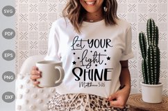 Let Your Light Shine - Christian Quote SVG Design Product Image 2