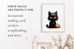 halloween black cat clipart, black cat sublimation Product Image 3