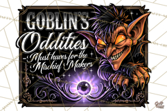 Goblins Oddities Halloween PNG Sign Graphic Product Image 3