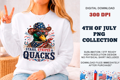 Stars, Stripes &amp; Quacks PNG | Patriotic Duck DTF Product Image 8