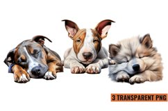 Cute Sleeping Dogs Clipart, Sleeping Dogs Vector Product Image 1