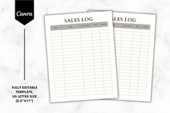 Editable Sales Log Canva Template Minimalist Product Image 1