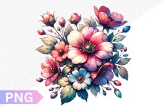 Flowers Sublimation - Clipart PNG Design Product Image 1