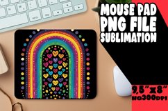 Black Canvas Rainbow: Sublimation Mouse Pad Artistry Product Image 1