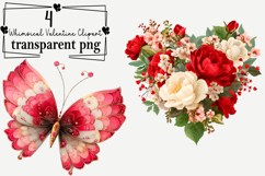 Whimsical Valentine Clipart Watercolor PNG Product Image 1