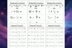 Editable Multiplication and division Math template 5 Product Image 2
