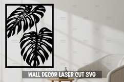 Monstera Leaves Wall Art SVG | Laser Cut Decor Template Product Image 1