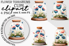 Whimsical Flower Jar Watercolor Flower Jar Clipart Product Image 1