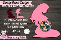 3d Pregnant Mama candy dome svg, pregnancy announcement Product Image 1