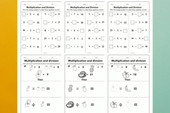 Editable Multiplication and division Math template 4 Product Image 2