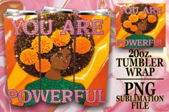 Lively Sublimation 20oz tumbler wrap, Afro Woman Product Image 1