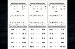 Editable Subtraction and addition Math worksheets template 9 Product Image 2