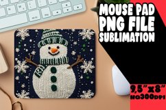 Bright Mouse Pad Design Sublimation, Snowman Product Image 1