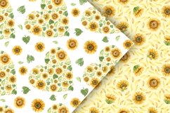 Sunflowers clipart, patterns, frames, hearts &amp; wreaths Product Image 12