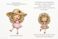 Summer Whimsical Girl Clipart Product Image 2