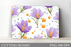 Flowers Cutting Board Design. Crocus Kitchen Cutting Board Product Image 1