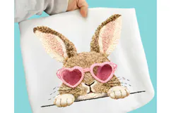 Faux Yarn Easter PNG, Easter Bunny PNG, Faux yarn Bunny PNG Product Image 1