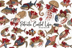 Patriotic Coastal Life Clipart Product Image 1