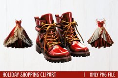 Holiday Shopping Clipart Sublimation, PNG Product Image 1