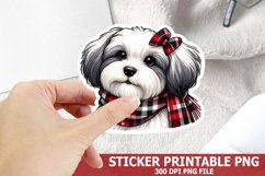 Christmas Dog Sticker| Christmas Sticker PNG Design Product Image 1