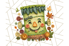 Kawaii Halloween Clipart Cute Kids and Candy Elements Png Product Image 4