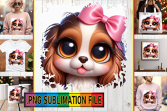 Bright TOTE BAG Gift Ideas PNG, 3D Dog Product Image 1