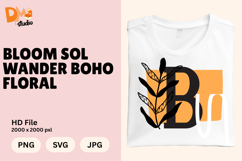 Bloom Sol Wander Boho Floral Monogram Product Image 1