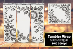 VIBRANT Sublimation Tumbler Design , Flowers Product Image 1