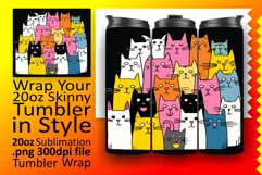 Kitty Carnival: Pastel Sublimation Tumbler Wrap Product Image 1