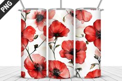 Flowers Tumbler Wrap | Sublimation Design | Tumbler PNG Product Image 1