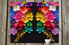 3 D Flowers | 14 Summer Skinny tumbler Sublimation designs Product Image 12