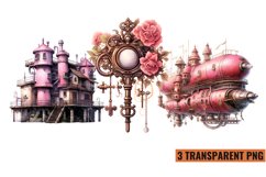 Steampunk Pink Style Sublimation Clipart Product Image 1