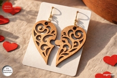 Valentine's Day Earrings SVG Bundle | Laser Cut | Jewelry Product Image 5