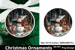Christmas Ornaments PNG Round Sign PNG, Christmas Round Sign Product Image 1