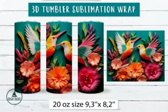 Tropical tumbler wrap | 3d sublimation tumbler designs Product Image 6
