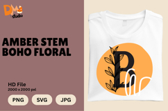Amber Stem Boho Floral Monogram Product Image 1