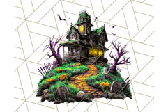 Haunted Houses Clipart PNG, Spooky Halloween Homes Product Image 4