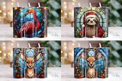 Stained Glass Christmas Tumbler Wrap Bundle | Christmas PNG Product Image 12