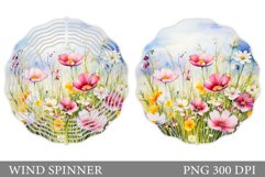 Flowers Wind Spinner Design. Wildflowers Wind Spinner Product Image 1