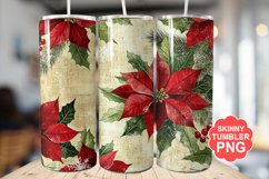 Christmas Flowers Tumbler | Christmas Tumbler Wrap Product Image 1