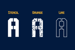 Redline Stencil is Stencil font family Product Image 12