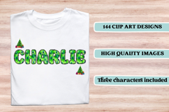 Christmas Alphabet png clipart, christmas letters doodle Product Image 6