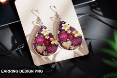 Valentines Day Teardrop Sublimation- Valentines Day Earring Product Image 1